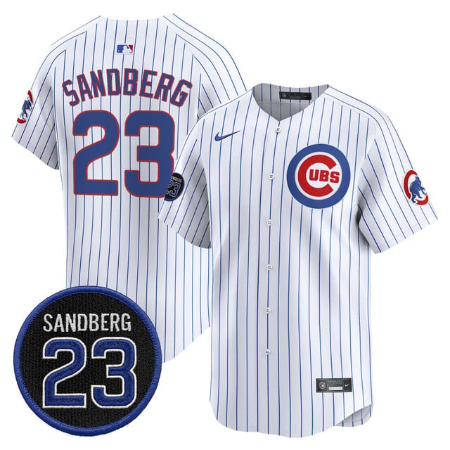 Men's Chicago Cubs 'Ryne Sandberg Tribute' Vapor Premier Limited Jersey V2 white #23 Ryne Sandberg