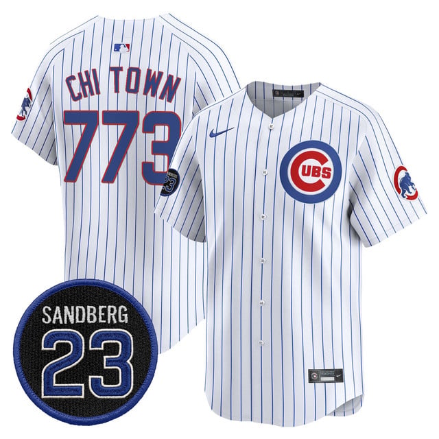 Men's Chicago Cubs 'Ryne Sandberg Tribute' Vapor Premier Limited Jersey V2 white #773 Chi Town