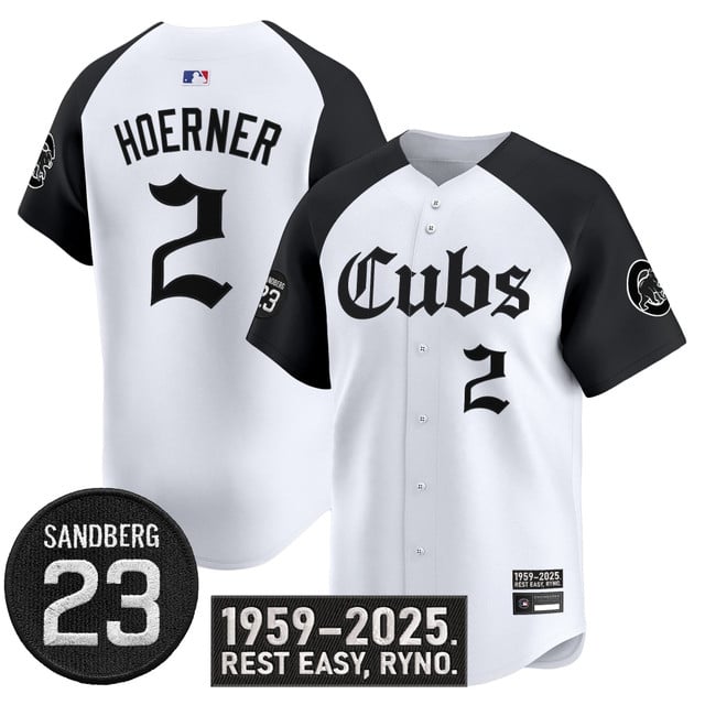 Men's Chicago Cubs 'Ryne Sandberg Tribute' Vapor Premier Limited Jersey alternate #2 Nico Hoerner