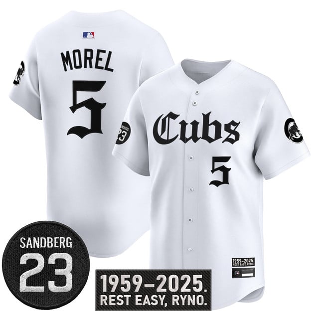 Men's Chicago Cubs 'Ryne Sandberg Tribute' Vapor Premier Limited Jersey white #5 Christopher Morel
