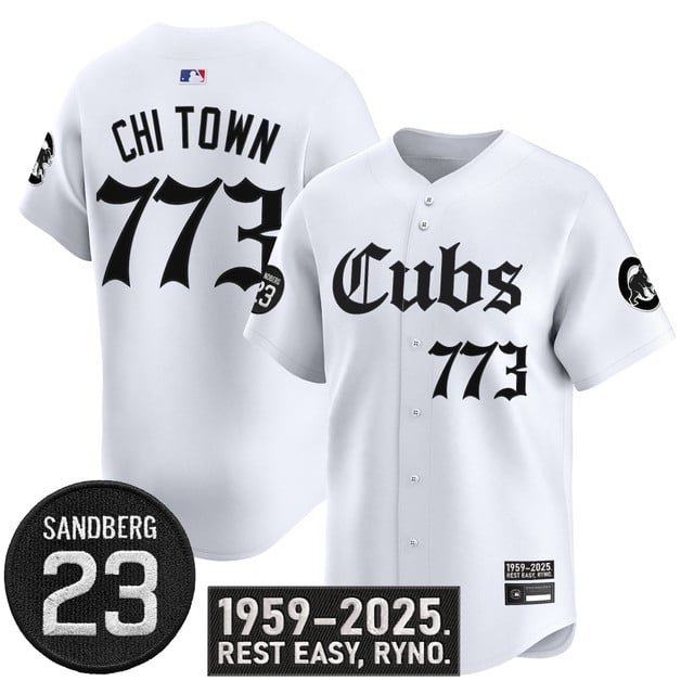 Men's Chicago Cubs 'Ryne Sandberg Tribute' Vapor Premier Limited Jersey white #773 Chi Town