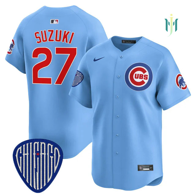 Men's Chicago Cubs 2025 Vapor Premier Limited Jersey BLUE #27 SEIYA SUZUKI.webp
