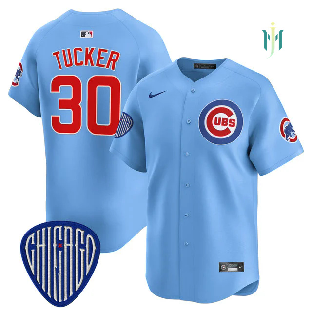 Men's Chicago Cubs 2025 Vapor Premier Limited Jersey BLUE #30 KYLE TUCKER.webp