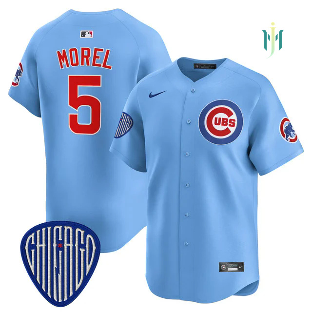 Men's Chicago Cubs 2025 Vapor Premier Limited Jersey BLUE #5 CHRISTOPHER MOREL.webp
