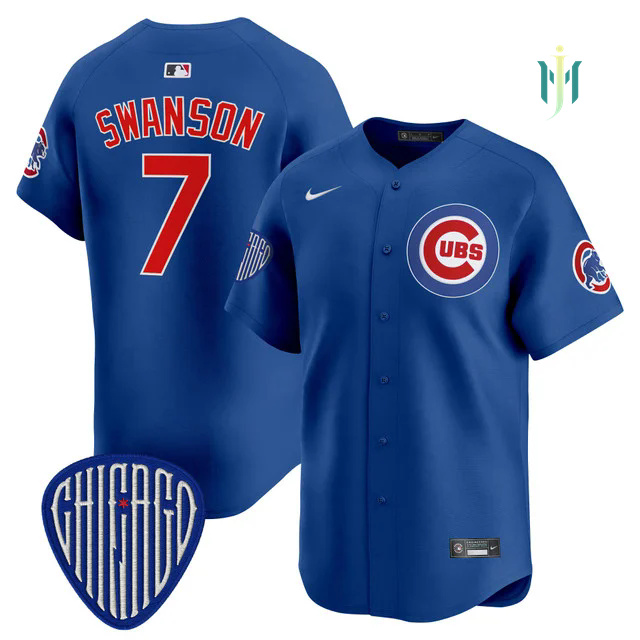 Men's Chicago Cubs 2025 Vapor Premier Limited Jersey ROYAL #7 DANSBY SWANSON.webp