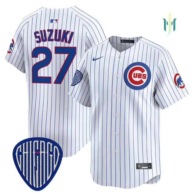 Men's Chicago Cubs 2025 Vapor Premier Limited Jersey WHITE #27 SEIYA SUZUKI.webp