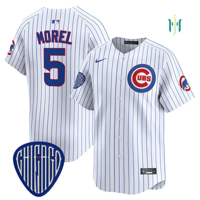 Men's Chicago Cubs 2025 Vapor Premier Limited Jersey WHITE #5 CHRISTOPHER MOREL.webp