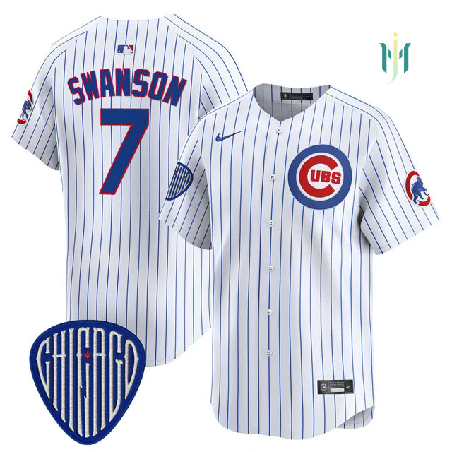 Men's Chicago Cubs 2025 Vapor Premier Limited Jersey WHITE #7 DANSBY SWANSON.webp