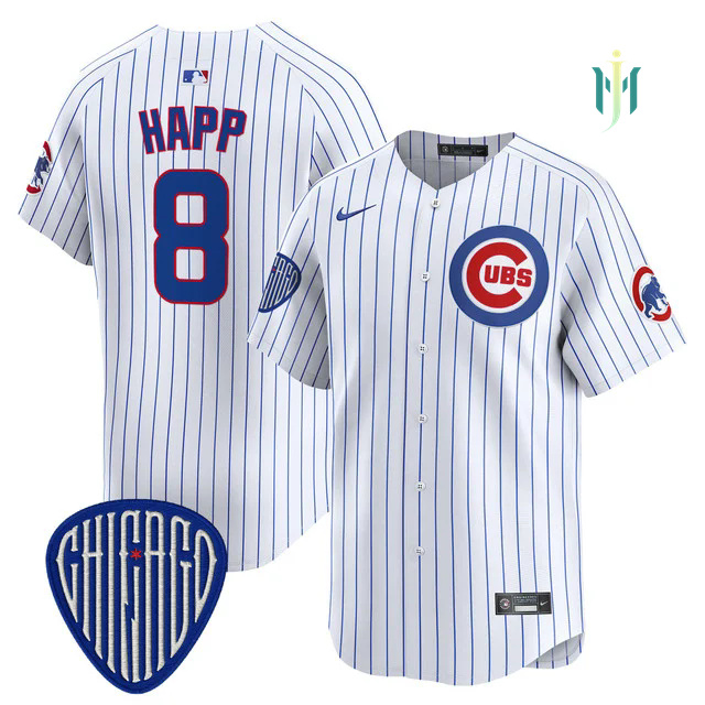 Men's Chicago Cubs 2025 Vapor Premier Limited Jersey WHITE #8 IAN HAPP.webp