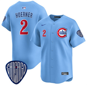 Men's Chicago Cubs Blue Alternate Vapor Premier Limited Jersey - All Stitched Blue 2 Nico Hoerner