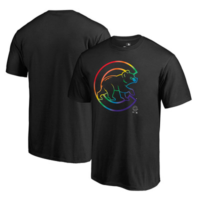 Men's Chicago Cubs Fanatics Branded Pride Black T-Shirt