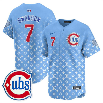 Men's Chicago Cubs Luxury Jersey #7 Dansby Swanson