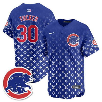 Men's Chicago Cubs Luxury Jersey blue #30 Kyle Tucker