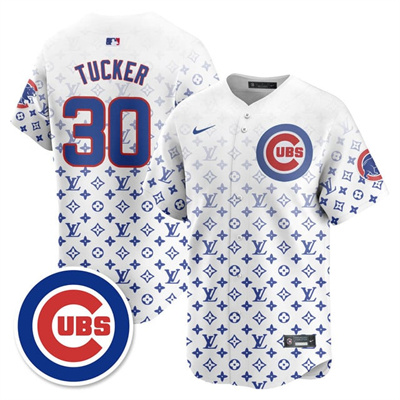 Men's Chicago Cubs Luxury Jersey white #30 Kyle Tucker
