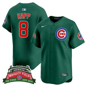 Men's Chicago Cubs Wrigley Field Style Vapor Premier Limited Jersey - All Stitched Ian Happ 8