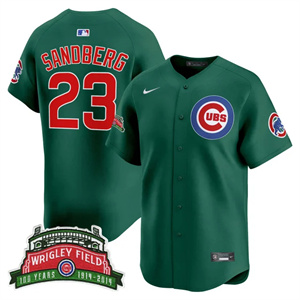 Men's Chicago Cubs Wrigley Field Style Vapor Premier Limited Jersey - All Stitched Ryne Sandberg 23