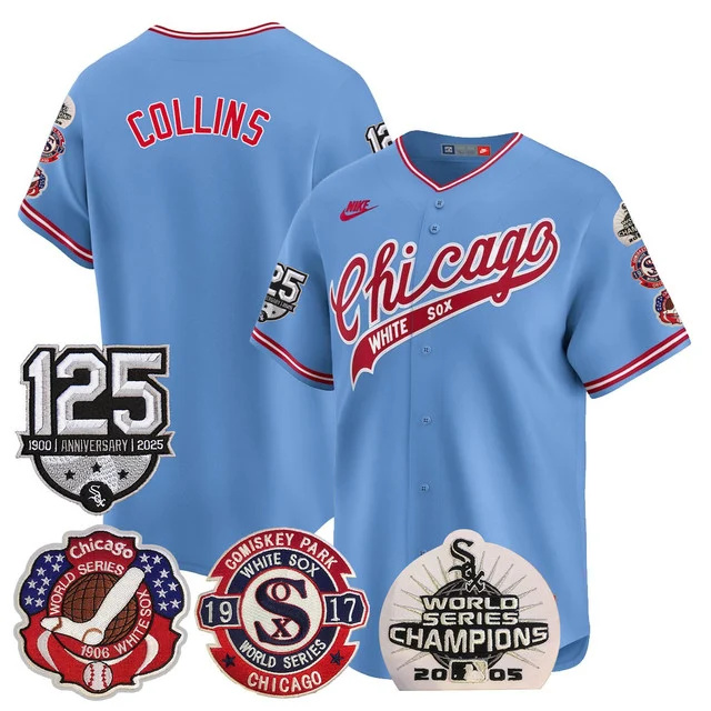 Men's Chicago White Sox 125th Anniversary - World Series Champions Jersey BLUE COLLINS