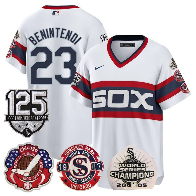 Men's Chicago White Sox 125th Anniversary - World Series Champions Jersey WHITE1 #23 BENINTENDI