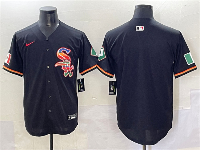 Men's Chicago White Sox Blank Black Mexico Limited Stitched Jersey