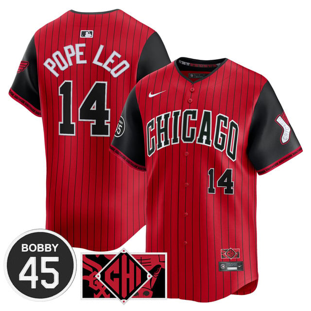 Men's Chicago White Sox Bobby Jenks Vapor Premier Limited Jersey CITY CONNECT#14 POPE LEO