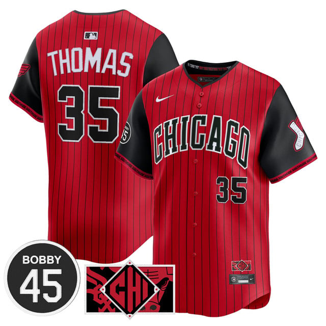 Men's Chicago White Sox Bobby Jenks Vapor Premier Limited Jersey CITY CONNECT#35 FRANK THOMAS