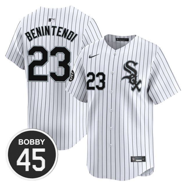 Men's Chicago White Sox Bobby Jenks Vapor Premier Limited Jersey PINSTRIPE#23 ANDREW BENINTENDI