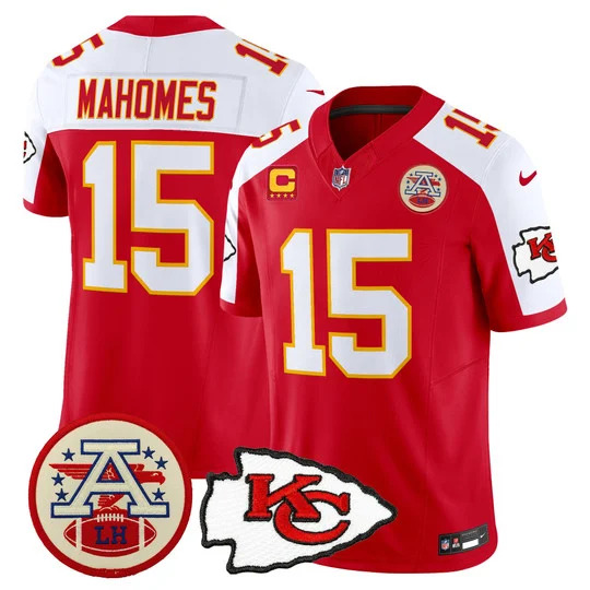 Men's Chiefs 2026 Lamar Hunt Patch Vapor Limited Jersey RED ALTERNATE#15 PATRICK MAHOMES