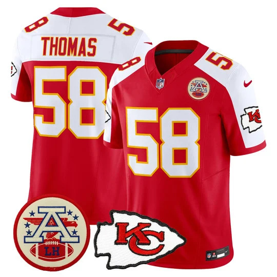 Men's Chiefs 2026 Lamar Hunt Patch Vapor Limited Jersey RED ALTERNATE#58 DERRICK THOMAS