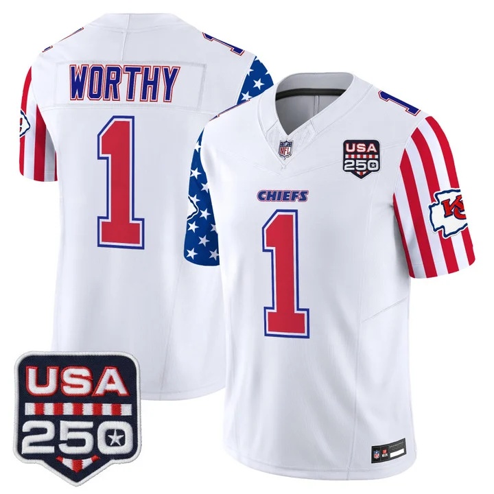 Men's Chiefs America 250 Edition Vapor Limited Jersey #1 XAVIER WORTHY