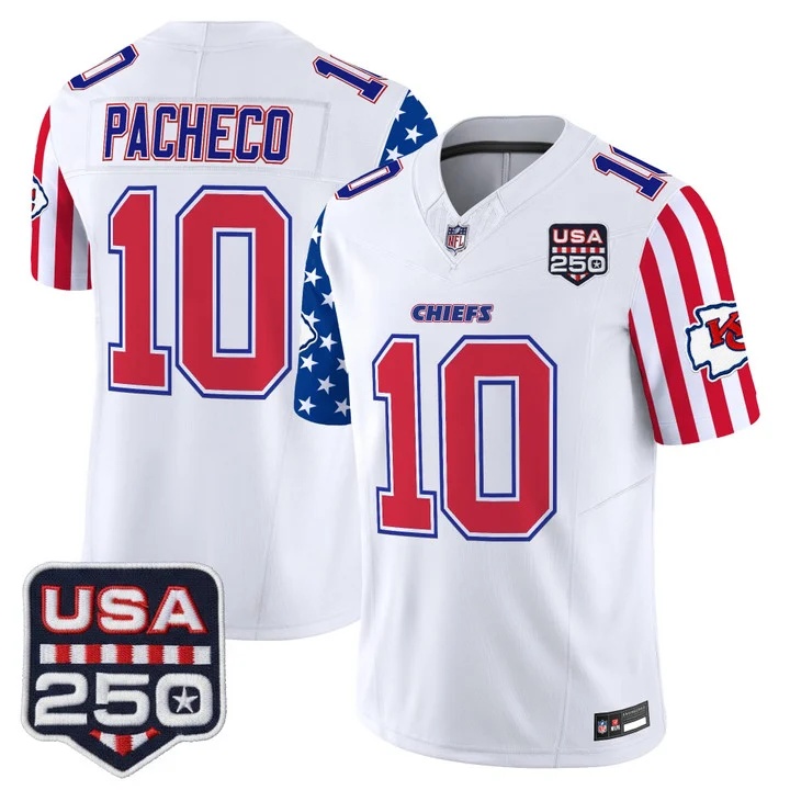 Men's Chiefs America 250 Edition Vapor Limited Jersey #10 ISIAH PACHECO