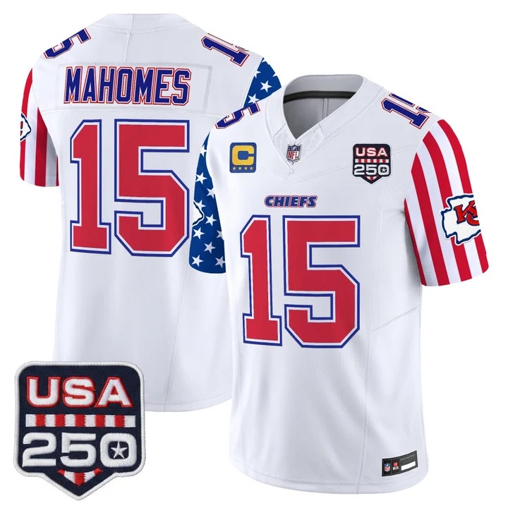 Men's Chiefs America 250 Edition Vapor Limited Jersey #15 PATRICK MAHOMES