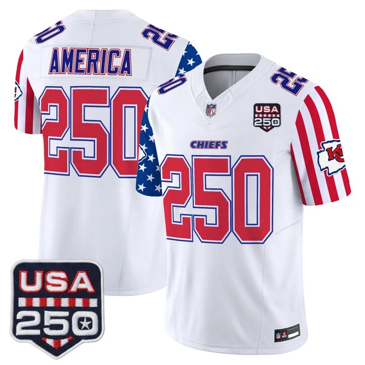 Men's Chiefs America 250 Edition Vapor Limited Jersey #250 AMERICA