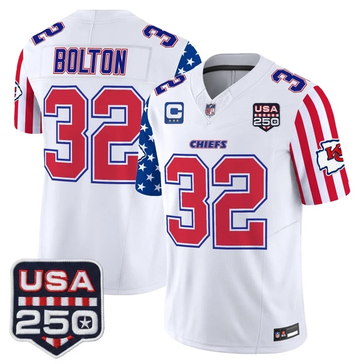 Men's Chiefs America 250 Edition Vapor Limited Jersey #32 NICK BOLTON