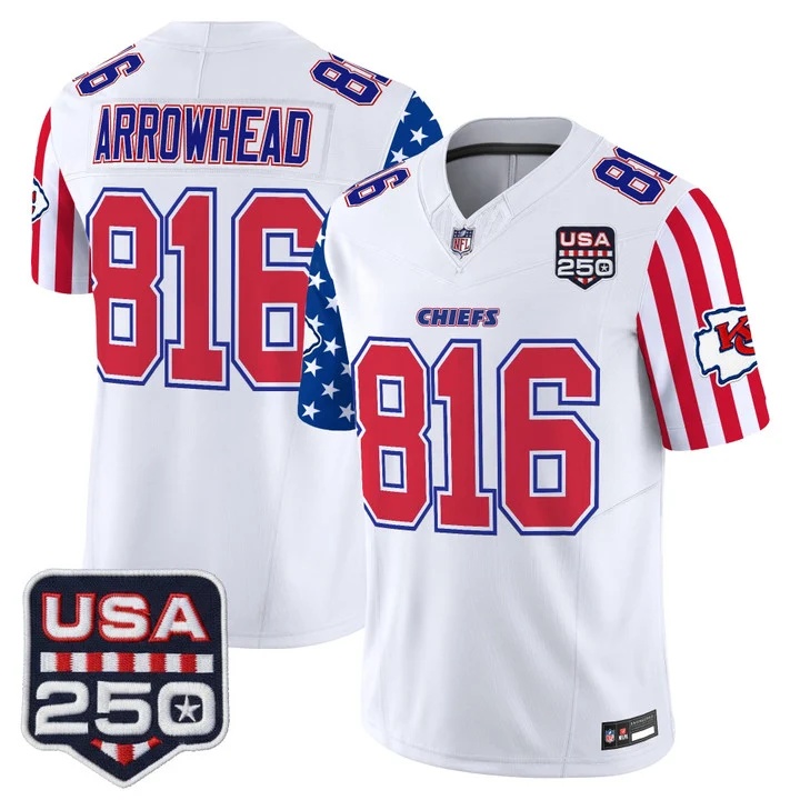 Men's Chiefs America 250 Edition Vapor Limited Jersey #816 ARROWHEAD