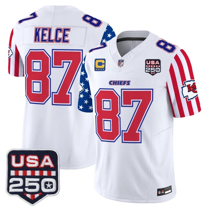 Men's Chiefs America 250 Edition Vapor Limited Jersey #87 TRAVIS KELCE