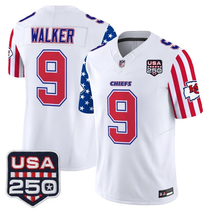 Men's Chiefs America 250 Edition Vapor Limited Jersey #9 KENNETH WALKER