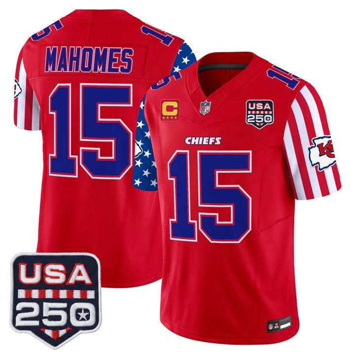 Men's Chiefs America 250 Edition Vapor Limited Jersey RED #15 PATRICK MAHOMES