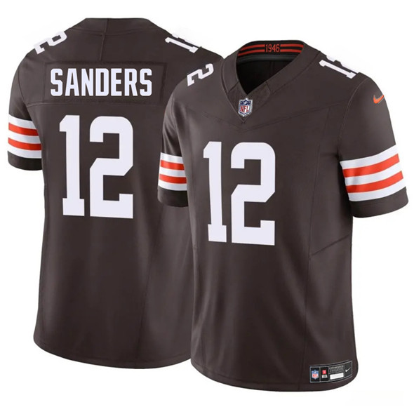 Men's Cleveland Browns #12 Shedeur Sanders Brown 2025 F.U.S.E. Vapor Limited Football Stitched Jersey