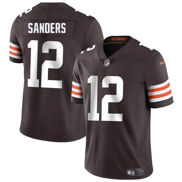 Men's Cleveland Browns #12 Shedeur Sanders Brown 2025 Vapor Limited Football Stitched Jersey