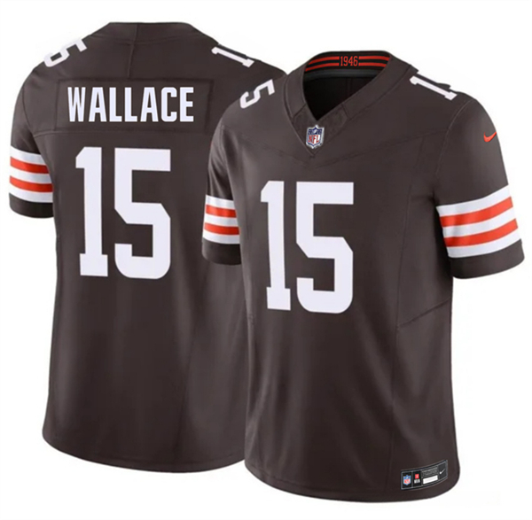 Men's Cleveland Browns #15 Tylan Wallace Brown 2026 F.U.S.E. Vapor Limited Football Stitched Jersey