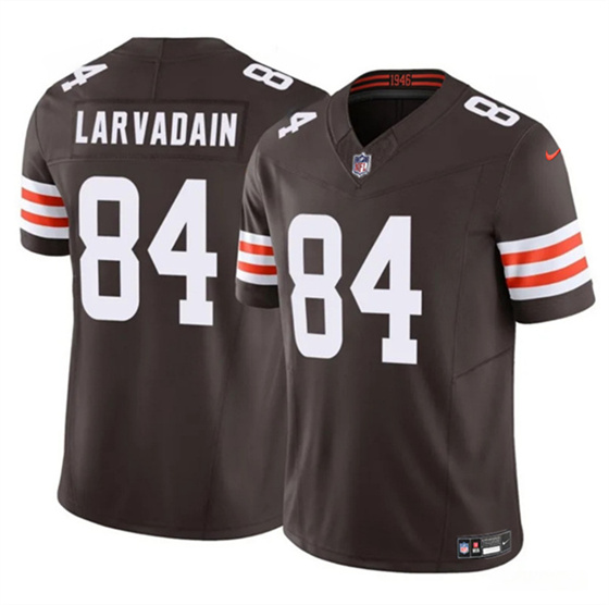 Men's Cleveland Browns #84 Gage Larvadain Brown 2025 F.U.S.E. Vapor Limited Football Stitched Jersey