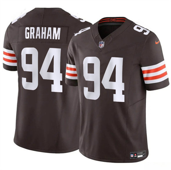Men's Cleveland Browns #94 Mason Graham 2025 Draft F.U.S.E. Vapor Limited Football Stitched Jersey
