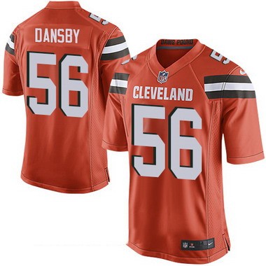 Men's Cleveland Browns Brown #56 Karlos Dansby Orange Alternate 2015 NFL Nike Elite Jersey