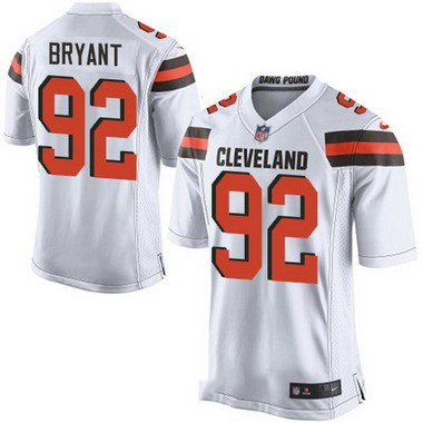 Men's Cleveland Browns Brown #92 Desmond Bryant White Road 2015 NFL Nike Elite Jersey