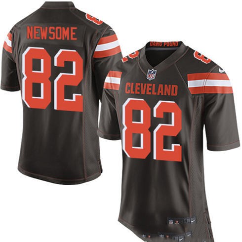 Men's Cleveland Browns Retired Player #82 Ozzie Newsome Brown Team Color Nike Elite Jersey