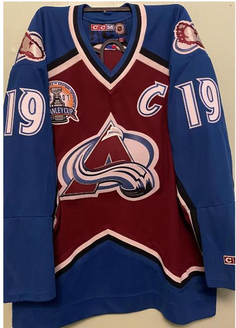 Men's Colorado Avalanche Retired Player #19 Joe Sakic CCM Jersey