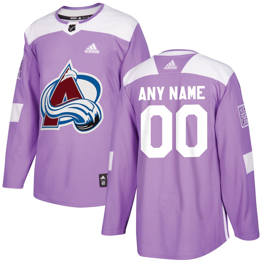 Men's Colorado Avalanche adidas Fights Cancer Practice Custom Jersey Stitched