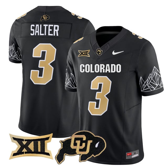 Men's Colorado Buffaloes 2025 Vapor Limited Jersey V2 #3 Kaidon Salter