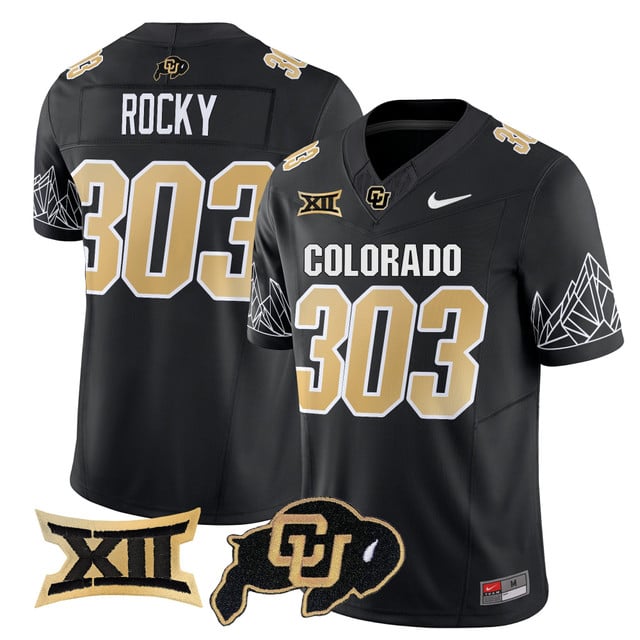 Men's Colorado Buffaloes 2025 Vapor Limited Jersey V2 #303 Rocky