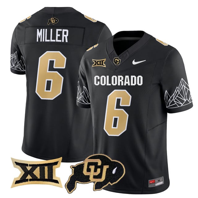 Men's Colorado Buffaloes 2025 Vapor Limited Jersey V2 #6 Drelon Miller